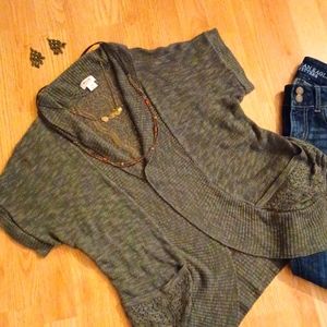 Mossimo Green Sweater Cardigan Short sleeve Size Large